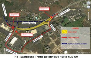 NIGHTLY CLOSURE OF EASTBOUND H-1 FREEWAY FOR THE KAPOLEI INTERCHANGE PROJECT SCHEDULED TO BEGIN SUNDAY, MARCH 4