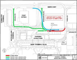 EARLY MORNING CLOSURES OF THE GROUND LEVEL ONRAMP TO THE H-1 FREEWAY NEEDED FOR SIGN REPLACEMENT PROJECT AT THE DANIEL K. INOUYE INTERNATIONAL AIRPORT