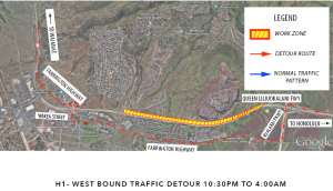 Closures scheduled for the Kapolei Interchange project for the week starting on Feb. 22