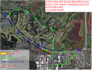 FULL CLOSURE OF THE EASTBOUND WAIPAHU OFFRAMP (EXIT 5) FROM NORTHBOUND FORT WEAVER ROAD FOR RESURFACING WORK ON JULY 19