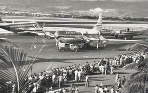 a historic photo of the airport