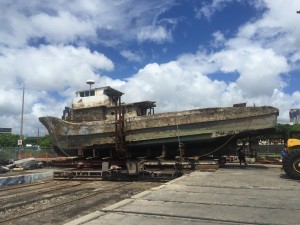 Dry docked at the Marine Shipyard 1