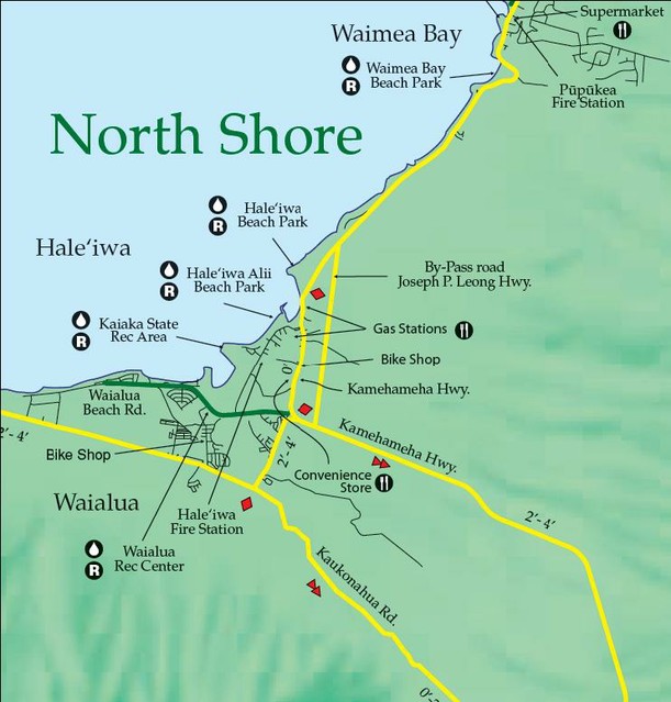 North Shore Oahu Map Verjaardag Vrouw 2020