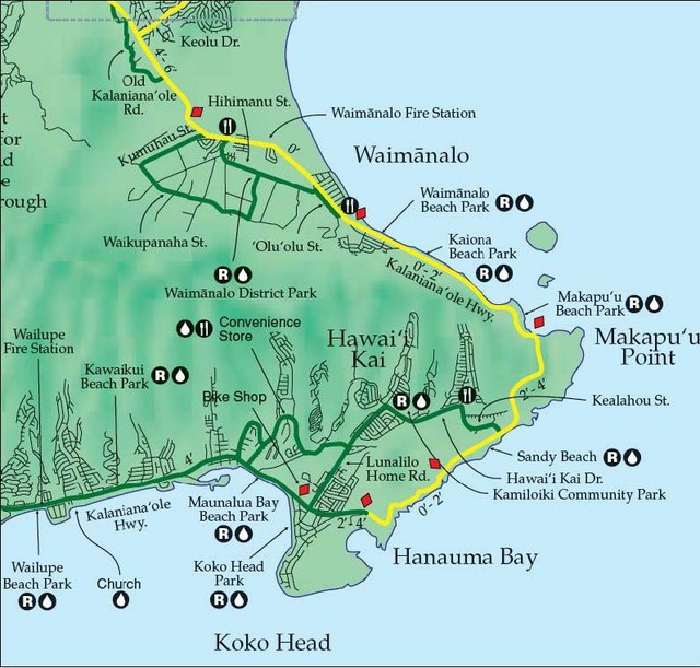 Kaneohe Oahu Map.