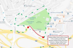WESTBOUND LANE OF HALAWA VALLEY STREET TO CLOSE NIGHTLY MONDAY AND TUESDAY FOR SIGN INSTALLATIONS