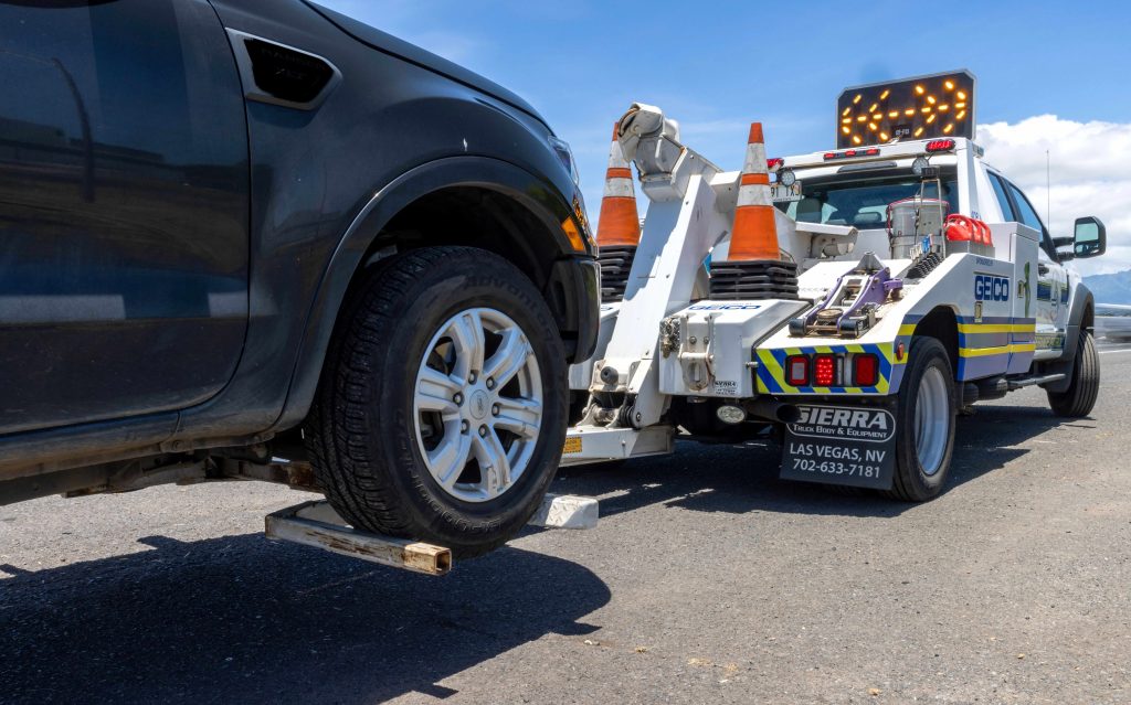 vehicle hooked up to an FSP truck