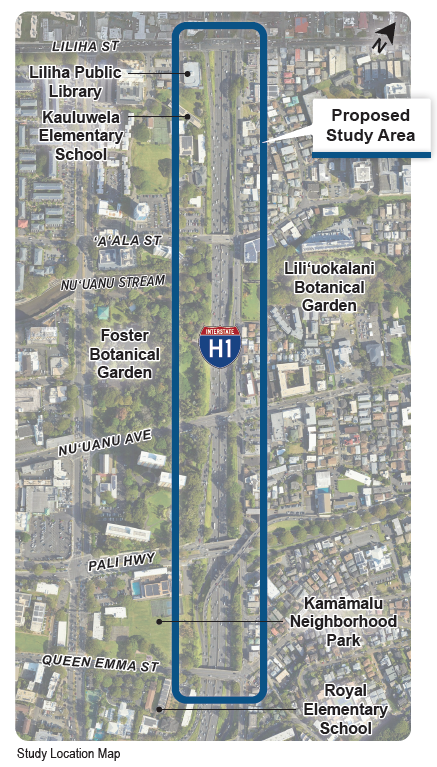 H-1 Cap Park proposed study area