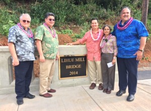 Federal, State and County Dignitaries gather to dedicate the new Lihue Mill Bridge