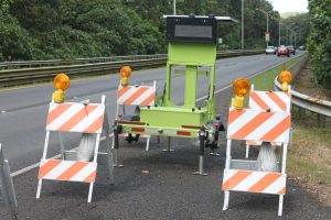 Equipment stations are located at various locations along the Pali Highway to help determine speeds and travel times. Photo courtesy “HDOT” or “Hawaii Department of Transportation”