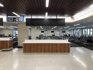 The new passenger waiting area for Gates G7-G10.