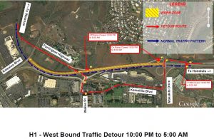 CLOSURE OF THE WESTBOUND H-1 FREEWAY AND THE EASTBOUND CAMPBELL INDUSTRIAL PARK/BARBERS POINT HARBOR OFFRAMP (EXIT 1A) FOR THE KAPOLEI INTERCHANGE PROJECT