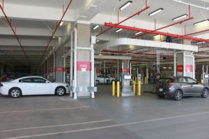 The new Conrac is a three-level structure featuring Quick-Turn-Around (QTA) areas with 72 fuel positions, 12 car wash bays and 11 maintenance and mechanic stations to service rental car fleets.