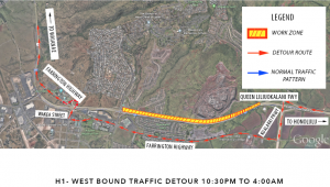 CLOSURES SCHEDULED FOR THE KAPOLEI INTERCHANGE PROJECT FOR THE WEEKS STARTING ON MARCH 1 AND MARCH 8