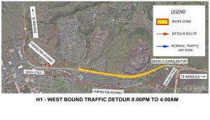 Nightly closures for the Kapolei Interchange project remains the same for the week starting on April 12