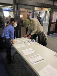 All passengers must sign a document acknowledging they understand it is a criminal offense if they disobey the mandatory 14 day self-quarantine order.