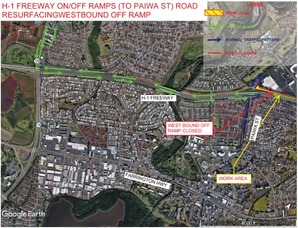 Department of Transportation Nightly closures scheduled at the Paiwa