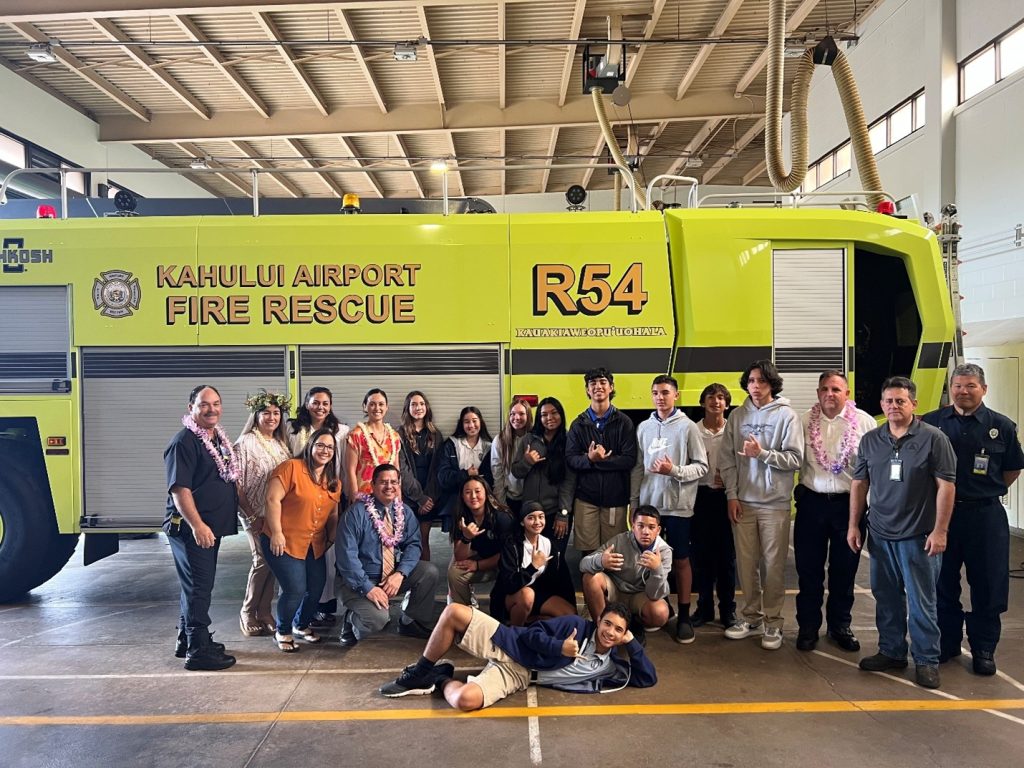 HAWAII DEPARTMENT OF TRANSPORTATION BLESSES NEW FIRETRUCK AT KAHULUI AIRPORT