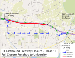 H1 Eastbound Freeway Closure - Phase 1F